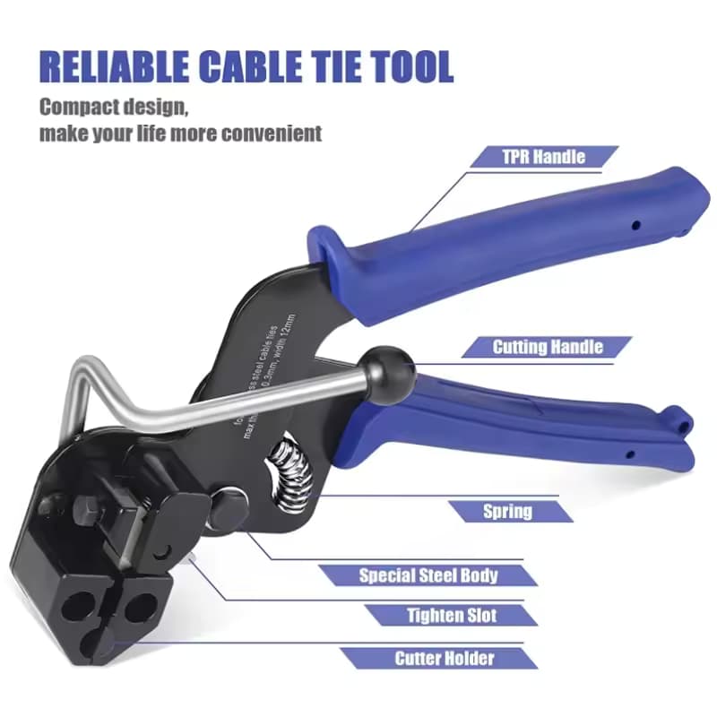 Stainless steel cable tie tensioning tool — product image 1 (REWRITE alt to match photo)